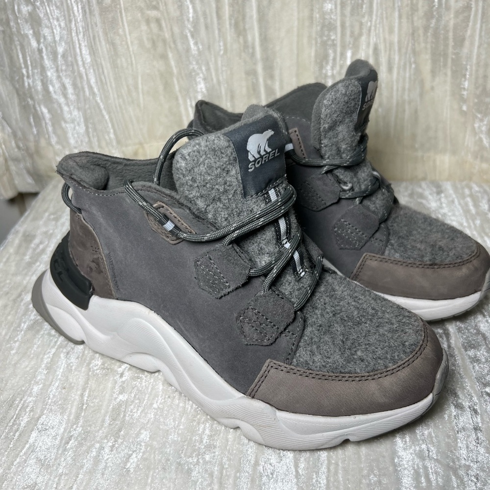 Grey Sorel Caribou Boots